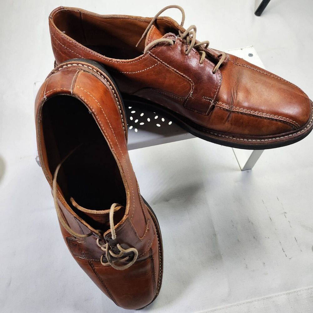 Allen Edmonds Brown Leather Mens Dress Shoes With Lace-Up Closure & Rubber Sole